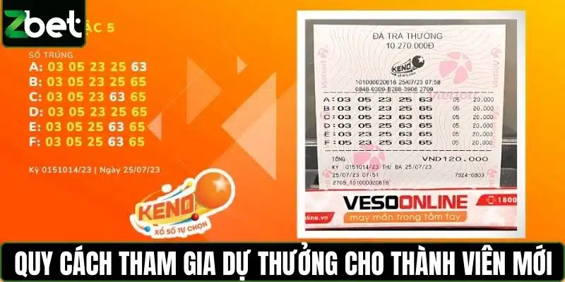 Quy cách tham gia dự thưởng cho thành viên mới